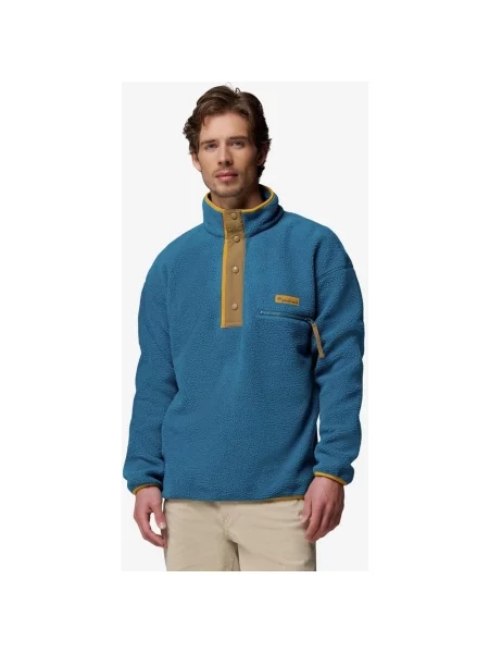 Polar Columbia Helvetia II Half Snap petrol musztardowy XS niebieski