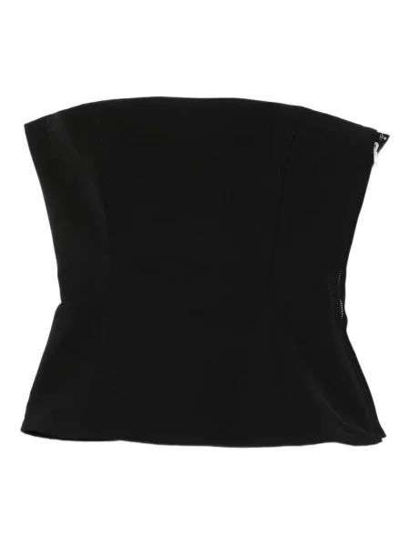 Top Jean Paul Gaultier tip corset fără bretele negru