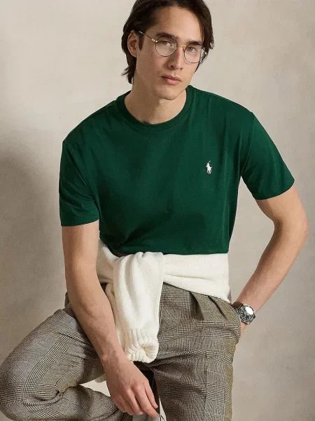 Polo Ralph Lauren tricou basic din pentru bărbați verde