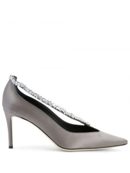 Pantofi cu toc Giuseppe Zanotti de cristal gri