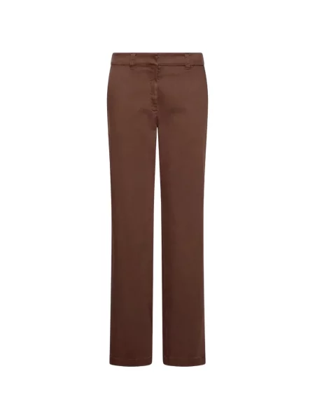 Pantaloni Marella de culoare solidă maro