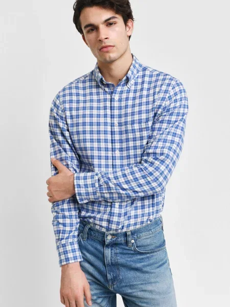 Картата фланелева сорочка Gant