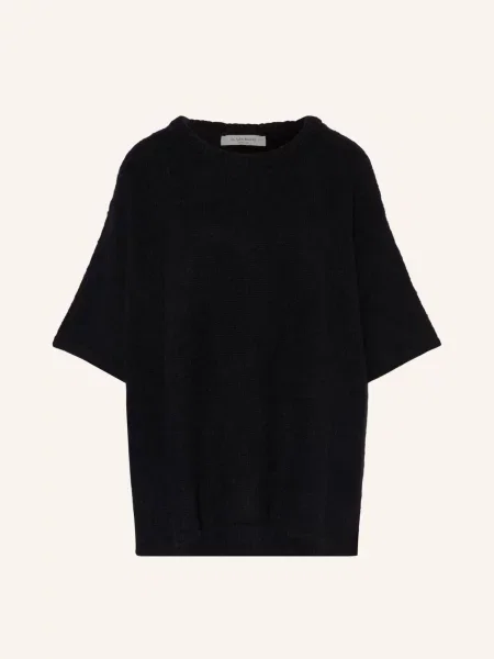 By Aylin Koenig Dzianinowa Koszulka Oversize Harry Z Alpaki schwarz czarna