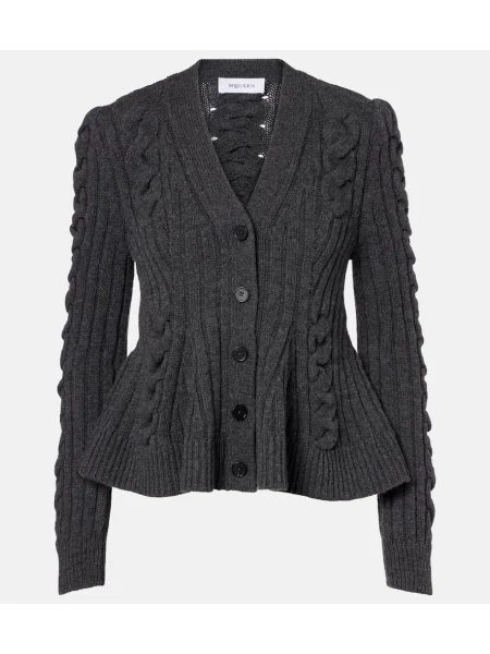 Cardigan Mcqueen de lână gri