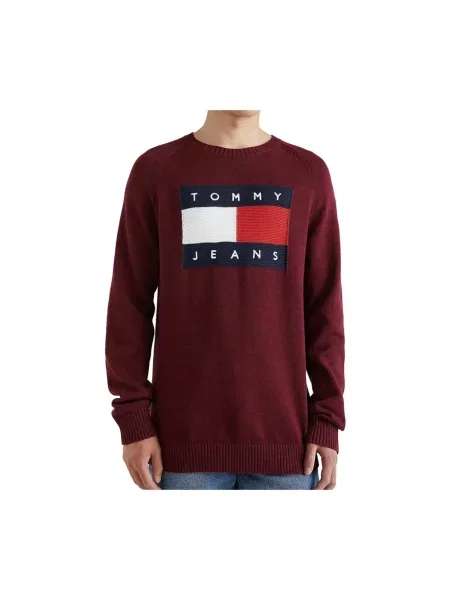 Sweter Tommy Jeans czerwony