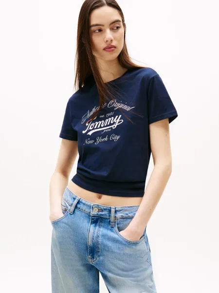 Majica Tommy Jeans modra