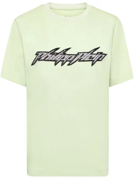 Tricou Philipp Plein din jerseu verde