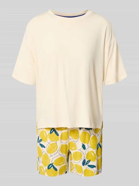 Piżama z mieszanki modalu Schiesser beżowa