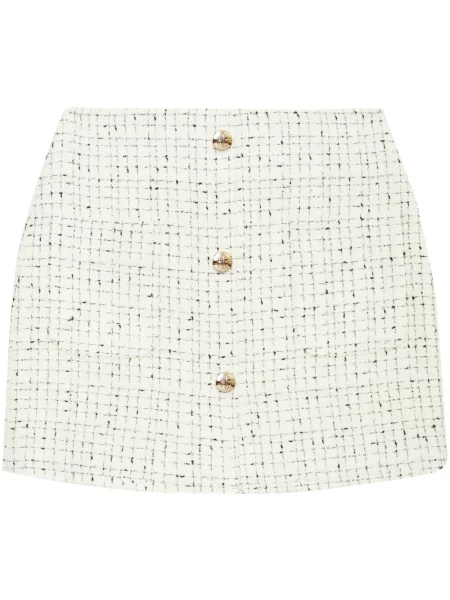 Fustă Anine Bing din tweed alb