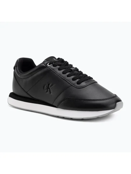 Кросівки Calvin Klein Retro Runner Lace Up Leather MG black/formal gray чорні