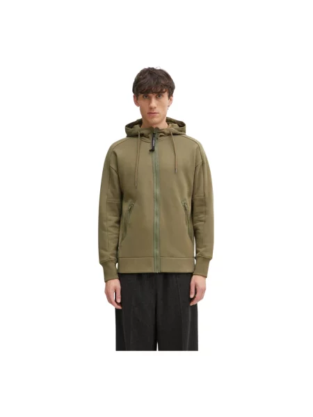 Bluza z kapturem C.p. Company z kapturem zielona