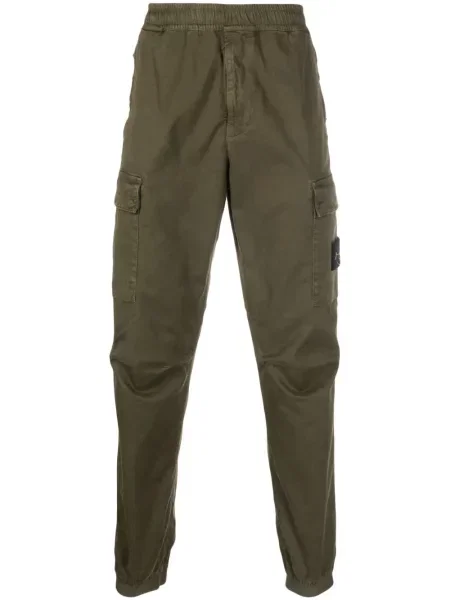 Pantaloni cargo Stone Island cu strasuri verde