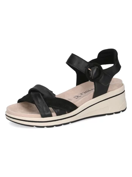 CAPRICE Páskové sandály černá