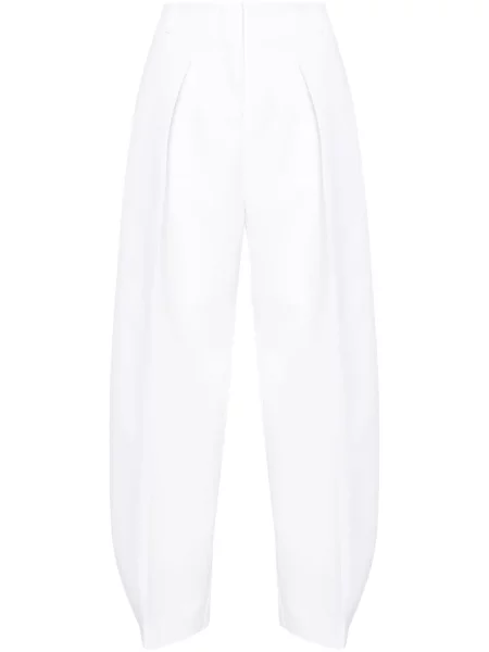 Pantaloni palazzo Jacquemus alb