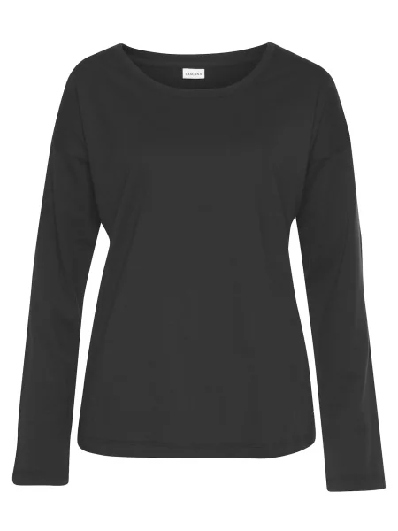 LASCANA Bluză de noapte negru