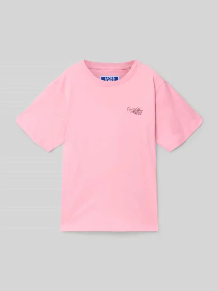 T-shirt z nadrukiem z logo Model ROAR' Jack & Jones różowa