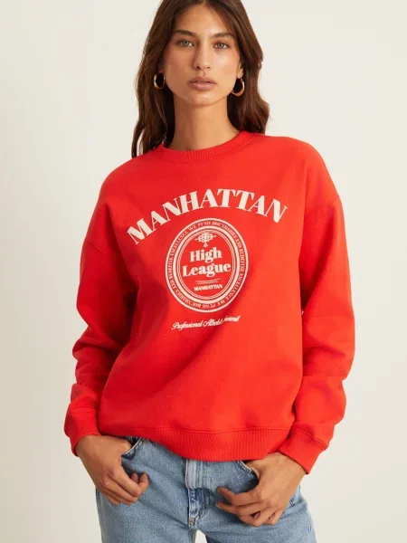 Grimelange Majica rdeča / naravno bela