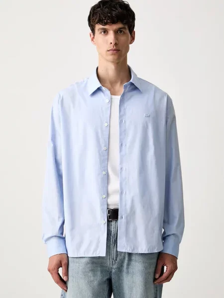 Lacoste cămașă oxford din albastru