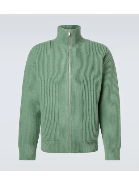 Cardigan Jil Sander de lână verde