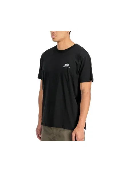 ALPHA INDUSTRIES Tricou / alb negru