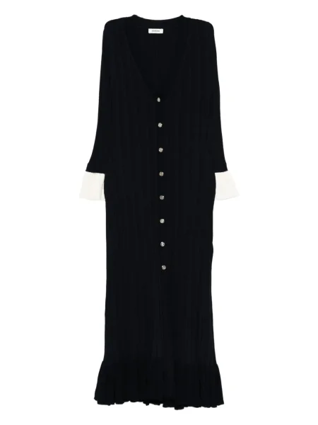 Rochie midi Sandro cu volane până la genunchi de costum albastru