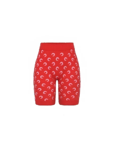 Pantaloni scurți Marine Serre din jacard roșu