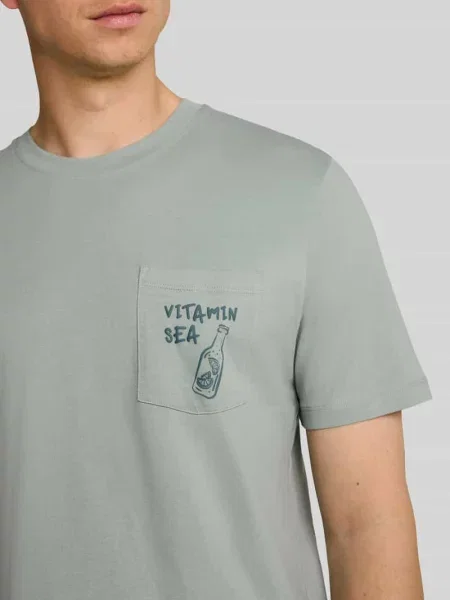 T-shirt o kroju regular fit z czystej bawełny Tom Tailor Denim