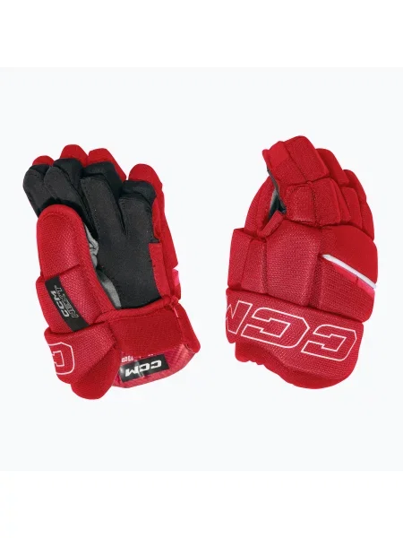 Gyerek jégkorong kesztyűk CCM Next YT Gloves red/white. Méret: 8" fehér