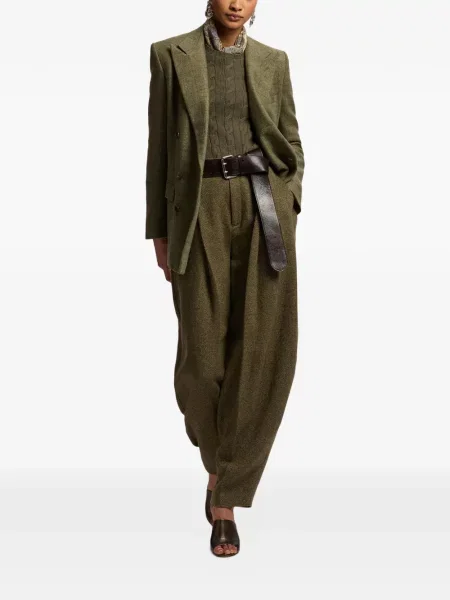 Geacă Ralph Lauren Collection din tweed verde