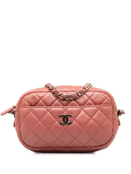 Prošívaná diamant kabelka Chanel Pre-owned růžová