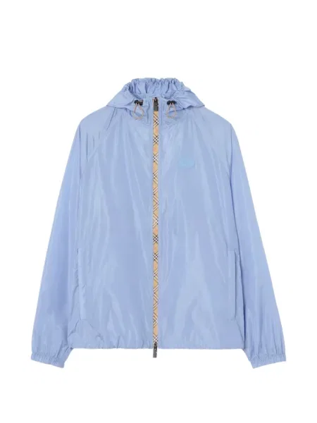Geacă Burberry cu glugă albastru