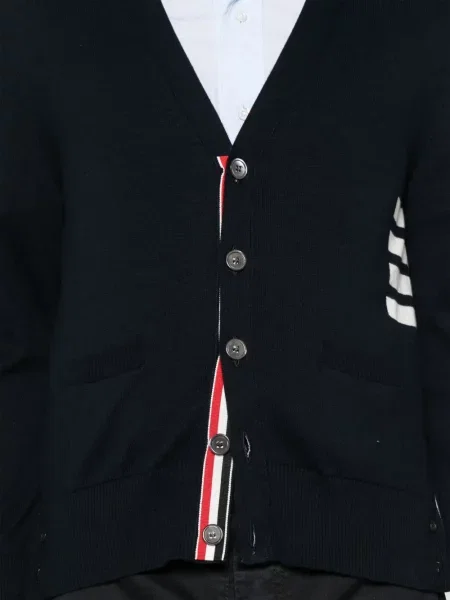 Kardigan Thom Browne s V-izrezom plava
