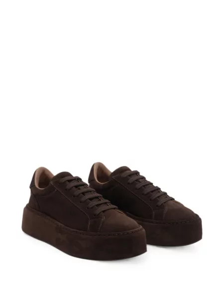 Szarvasbőr platform talpú sneaker Casadei barna