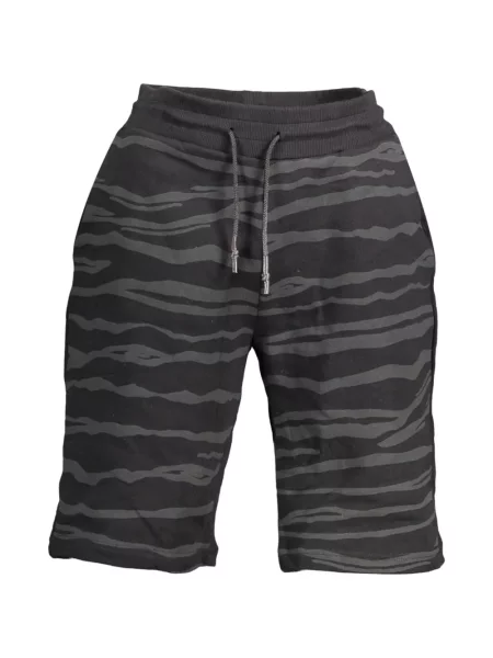 Pantaloni scurți Cavalli Class cu imagine cu cordon negru