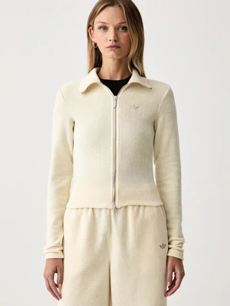 Adidas Originals kardigan Chenille Zip Up beżowy
