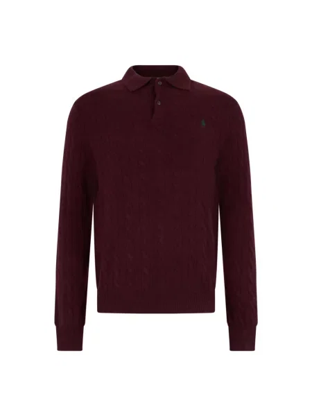 Polo Ralph Lauren Sweter Bordowy czerwony