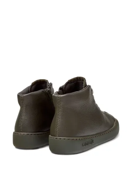 Sneakerși Camper cu șireturi din piele verde