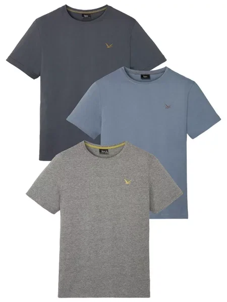 T-shirt 3 szt. niebieska