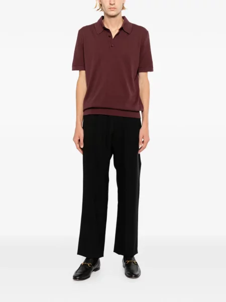 Scurt tricou polo Brioni roșu