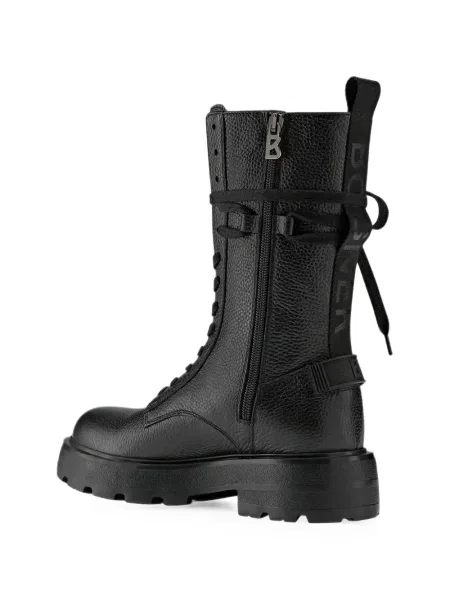 Botine Bogner cu șireturi din piele negru