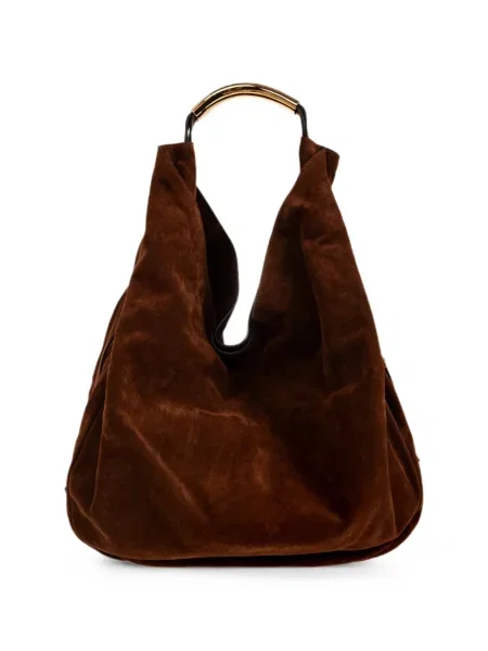 Geantă Moschino din piele de căprioară maro