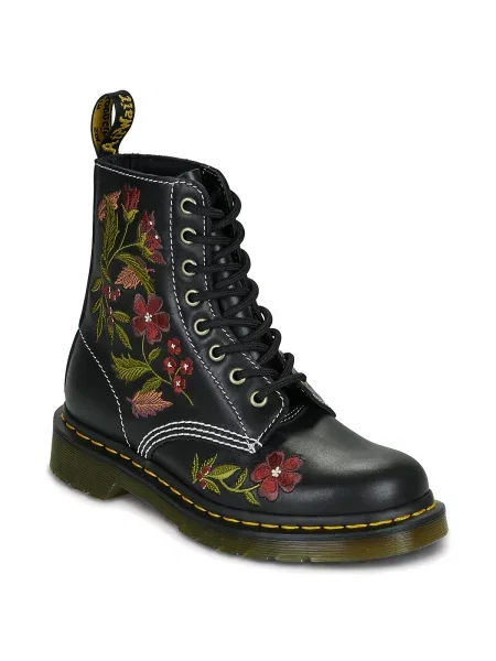 Pantofi Dr. Martens cu model floral negru
