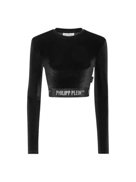 Krótki top Philipp Plein czarny