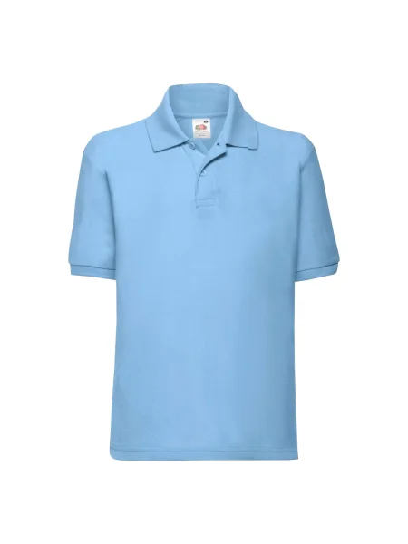 Tricou polo copii Fruit Of The Loom albastru