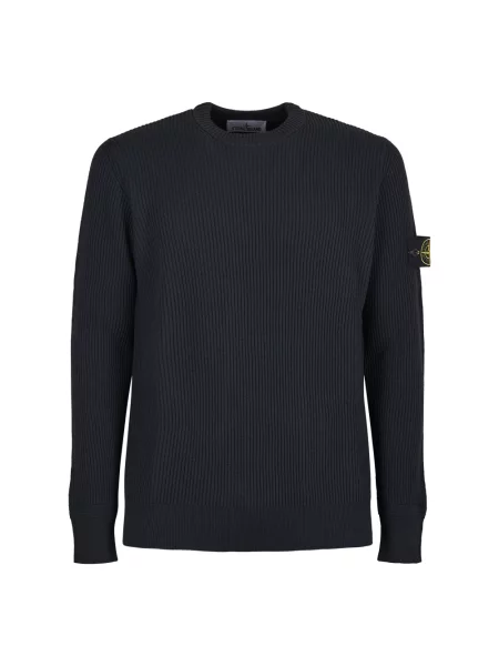 Sweter Stone Island wełniany z kamieniami niebieski