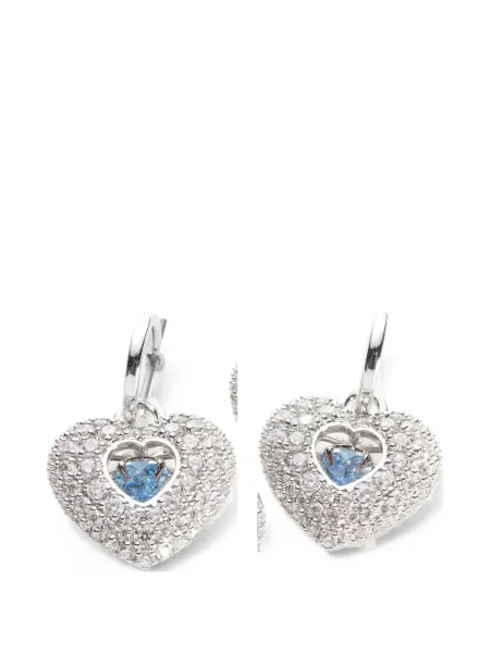 Cercei Swarovski cu motiv cu inimi