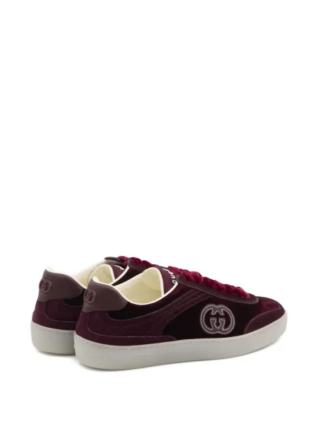 Sneakerși Gucci de catifea roșu
