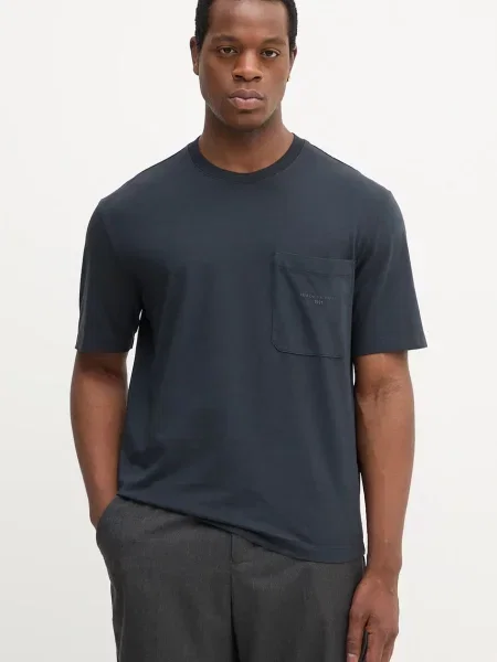 Armani Exchange t-shirt z nadrukiem granatowy