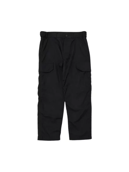 Spodnie cargo Comme Des Garcons wełniane w jodełkę czarne