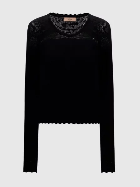 Джемпер з логотипом Twinset чорний